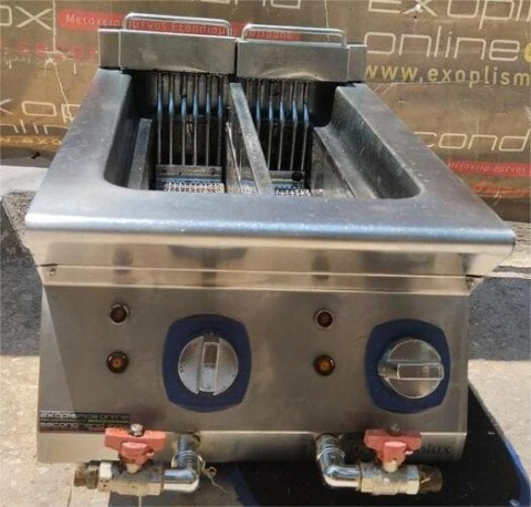 Φριτέζα Ηλεκτρική 5+5Lt Με Βρυσάκι Εξαγωγής Λαδιού ELECTROLUX Μεταχειρισμένη